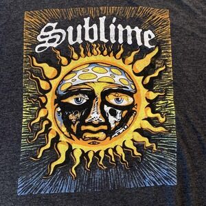 Sublime Shirt Mens 2XL Gray Sun Logo Graphic Music Band Ska Punk Tee T-Shirt